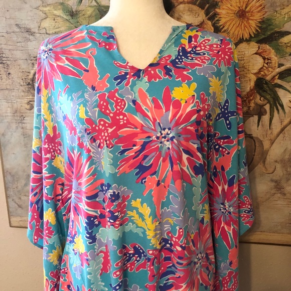 Sz M Lilly Pulitzer Sippin and Trippin Stefani Dress Floral Swim Coverup - Picture 4 of 13